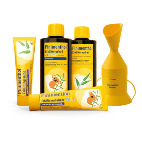 Packshots verschiedener Pinimenthol Produkte